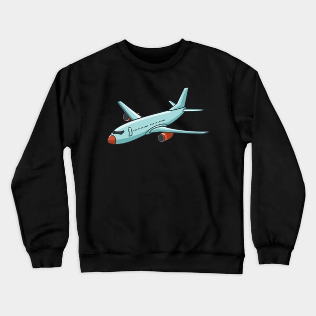 Airplane Jumbo Jet Crewneck Sweatshirt by fromherotozero